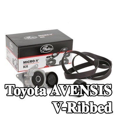 GATES مجموعة أحزمة V-Ribbed Micro-V Kit, Micro-V® Stretch Fit™ — 2005 Toyota Avensis