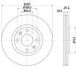 HELLA Fren diski PRO, Outer Diameter: 283mm, Dıştan Havalandırmalı, Kaplamalı, tekerlek yatağı olmadan, tekerlek göbeği olmadan, tekerlek saplamaları olmadan — 2012 Peugeot 408 (6)