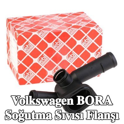 FEBI BILSTEIN Silindir Kafası Soğutma Suyu Flanşı, Sol, contalı/sızdırmaz — 2012 Volkswagen Bora
