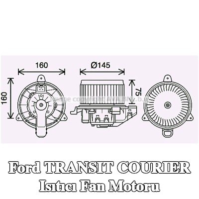 PRASCO Isıtıcı fan motoru — Ford Transit Courier