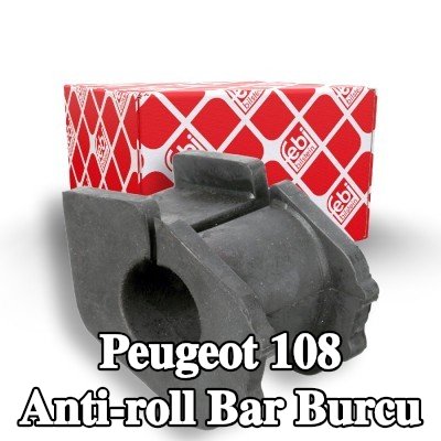 FEBI BILSTEIN Sol ön aks stabilizatör çubuğu burcu, Ön Aks Sağ, 23mm, Kauçuk — Peugeot 108
