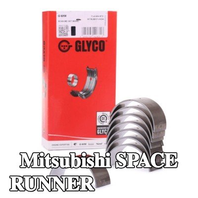 GLYCO محامل الطرف الكبير ذات ظهر فولاذي مع برونز مدمج بالتلبيد — Mitsubishi Space Runner