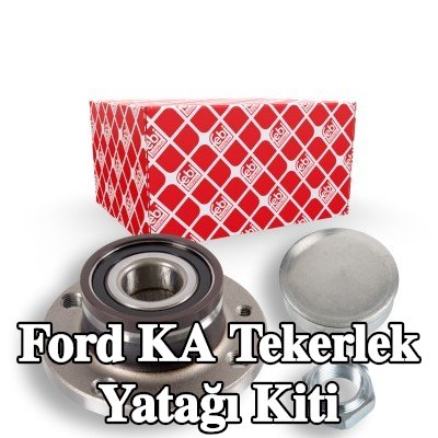 FEBI BILSTEIN Tekerlek yatağı kiti Arka Aks Sol, Arka Aks Sağ, Tekerlek göbeğine entegre tekerlek yatağı, ABS sensör halkalı, entegre manyetik sensör halkalı, aks somunu ile — Ford Ka