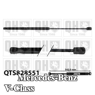 QUINTON HAZELL نابض غازي، الزجاج الخلفي — Mercedes-Benz V-Class