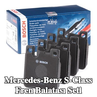 BOSCH Fren balatası seti 15, 4mm, gıcırtı önleyici plaka ile, montaj kılavuzu ile — 1997 Mercedes-Benz S-Class