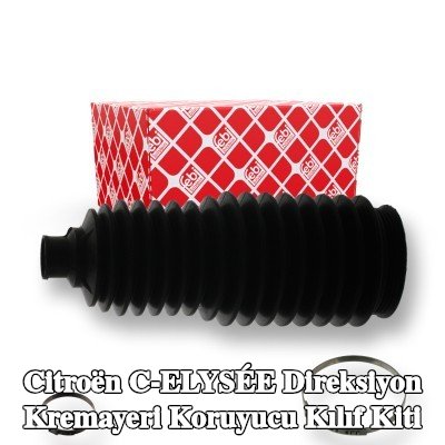 FEBI BILSTEIN Sol ön aks direksiyon kremayeri kılıfı kiti, kelepçeli — Citroën C-elysée