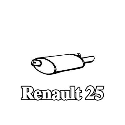 VEGAZ كاتم الصوت الخلفي 1000mm — Renault 25