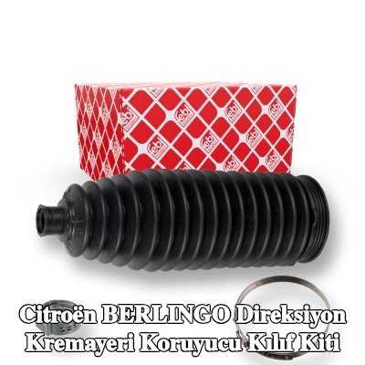 FEBI BILSTEIN Sol ön aks direksiyon kremayeri kılıfı kiti, kelepçeli — Citroën Berlingo