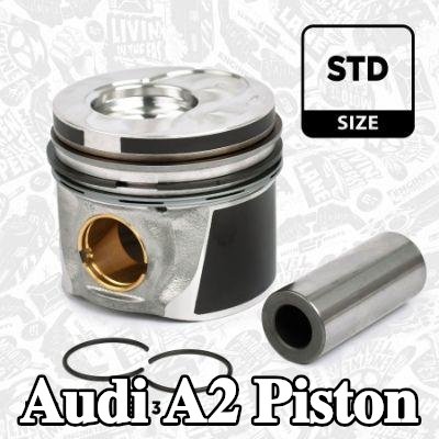ET ENGINETEAM Silindir pistonu 3, piston segmanları ile — Audi A2