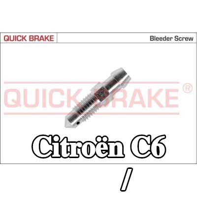 QUICK BRAKE برغي/صمام التهوية — 2005 Citroën C6