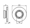BOSCH Fren diski Dış Çap: 323, 8mm, Havalandırmalı, içten havalandırmalı, Yağlanmış — Mercedes-Benz T2 (5)