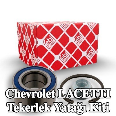 FEBI BILSTEIN Sol ön aks tekerlek yatağı kiti, Ön Aks Sağ, tutma halkası, aks somunu ile — Chevrolet Lacetti