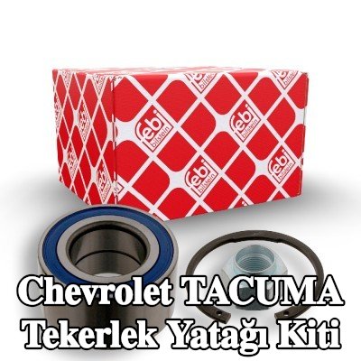 FEBI BILSTEIN Sol ön aks tekerlek yatağı kiti, Ön Aks Sağ, tutma halkası, aks somunu ile — Chevrolet Tacuma