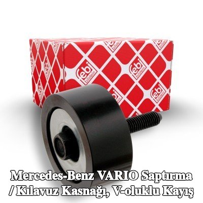 FEBI BILSTEIN Saptırma / kılavuz kasnağı, V-ribbed belt Outer Diameter: 75mm, vida ile — Mercedes-Benz Vario