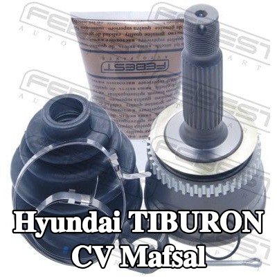 FEBEST CV mafsalı Ön Aks, Tekerlek Tarafı, ABS sensör halkalı — 2000 Hyundai Tiburon