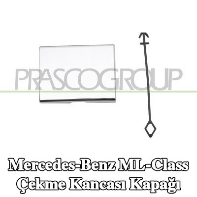 PRASCO Çekme kancası kapağı Arka — Mercedes-Benz ML-Class