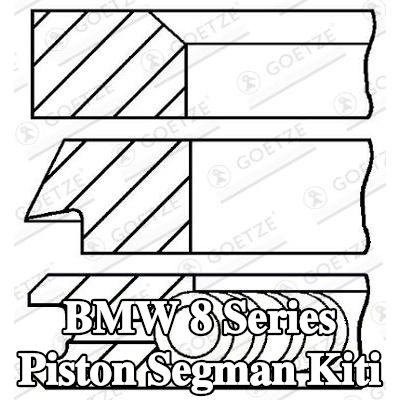 GOETZE ENGINE Piston Segman Kiti — 1990 BMW 8 Series