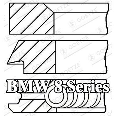 GOETZE ENGINE مجموعة حلقات المكبس — 1990 BMW 8 Series