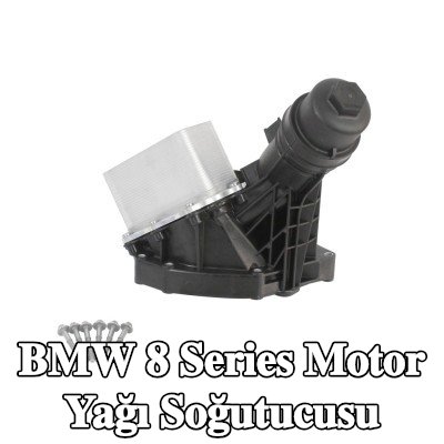 ABAKUS Conta/sızdırmazlık elemanlı motor yağı soğutucusu, yağ filtresi muhafazalı — BMW 8 Series