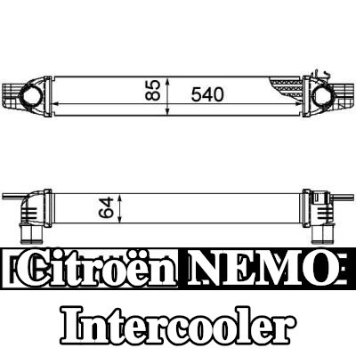 MAHLE Intercooler — Citroën Nemo