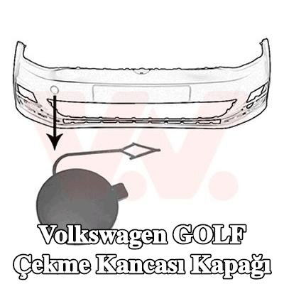 VAN WEZEL Çekme kancası kapağı Ön — 2017 Volkswagen Golf