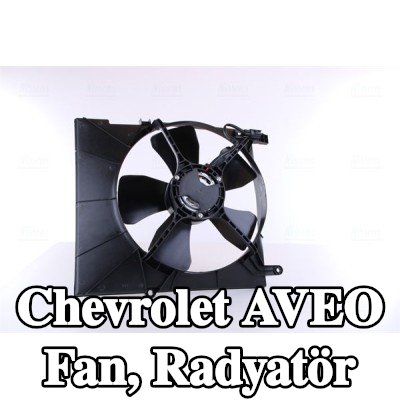 NISSENS Fan, radyatör 365mm, radyatör fan kapağı, direnç olmadan, kontrol ünitesi olmadan — Chevrolet Aveo