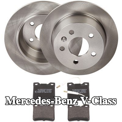 RIDEX مجموعة أقراص الفرامل والوسادات للمحور الخلفي, صلب — 2000 Mercedes-Benz V-Class