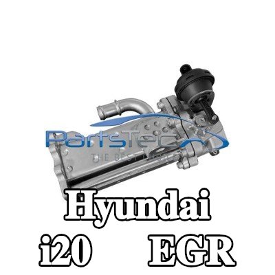 PartsTec مبرد EGR بدون حشية/مانع تسرب, مع ممر جانبي للفراغ — Hyundai i20