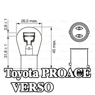 BOSCH لمبة مؤشر P21/5W, 12V — 2016 Toyota Proace Verso