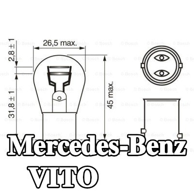 BOSCH لمبة مؤشر P21/5W, 12V — Mercedes-Benz Vito