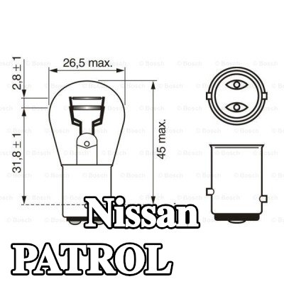 BOSCH لمبة مؤشر P21/5W, 12V — Nissan Patrol