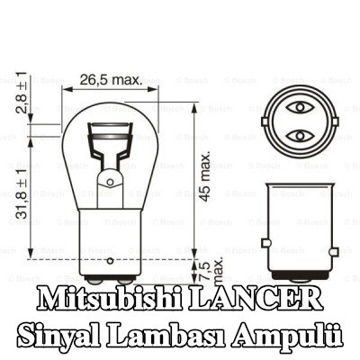 BOSCH Sinyal lambası ampulü P21/5W, 12V — 2000 Mitsubishi Lancer
