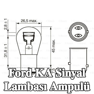 BOSCH Sinyal lambası ampulü P21/5W, 12V — 2012 Ford Ka