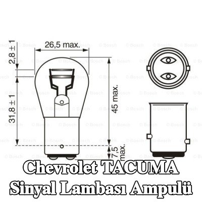 BOSCH Sinyal lambası ampulü P21/5W, 12V — Chevrolet Tacuma