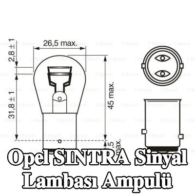 BOSCH Sinyal lambası ampulü P21/5W, 12V — Opel Sintra