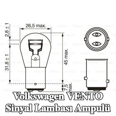 BOSCH Sinyal lambası ampulü P21/5W, 12V — Volkswagen Vento