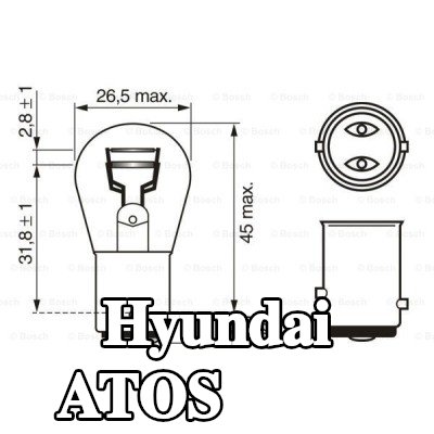 BOSCH لمبة مؤشر P21/5W, 12V — Hyundai Atos