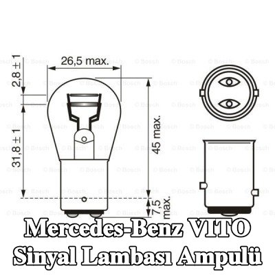 BOSCH Sinyal lambası ampulü P21/5W, 12V — Mercedes-Benz Vito