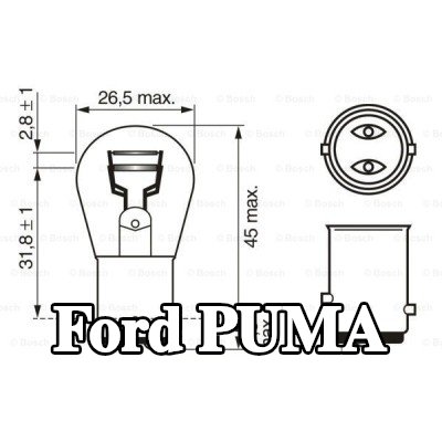BOSCH لمبة مؤشر P21/5W, 12V — Ford Puma