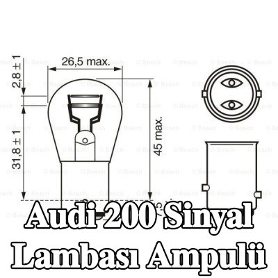 BOSCH Sinyal lambası ampulü P21/5W, 12V — Audi 200