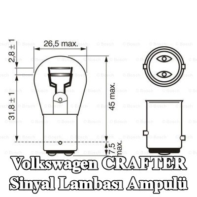 BOSCH Sinyal lambası ampulü P21/5W, 12V — 2012 Volkswagen Crafter