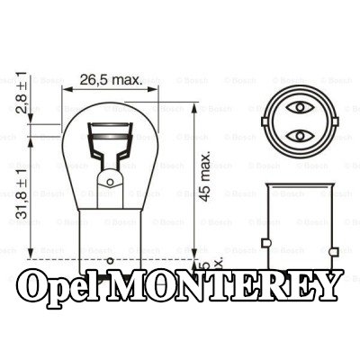 BOSCH لمبة مؤشر P21/5W, 12V — Opel Monterey