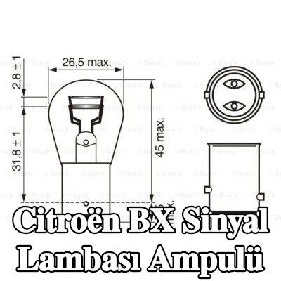 BOSCH Sinyal lambası ampulü P21/5W, 12V — Citroën Bx