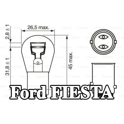 BOSCH لمبة مؤشر P21/5W, 12V — Ford Fiesta