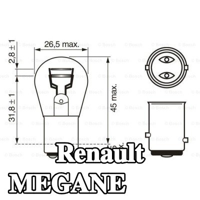 BOSCH لمبة مؤشر P21/5W, 12V — Renault Megane