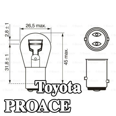 BOSCH لمبة مؤشر P21/5W, 12V — Toyota Proace