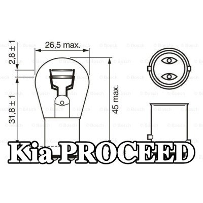BOSCH لمبة مؤشر P21/5W, 12V — Kia Proceed