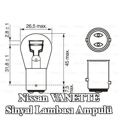 BOSCH Sinyal lambası ampulü P21/5W, 12V — Nissan Vanette
