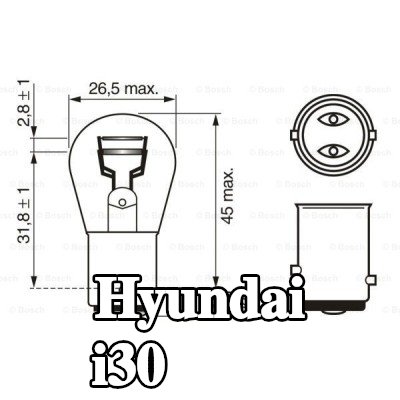 BOSCH لمبة مؤشر P21/5W, 12V — Hyundai i30
