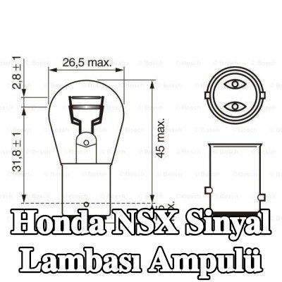 BOSCH Sinyal lambası ampulü P21/5W, 12V — Honda Nsx